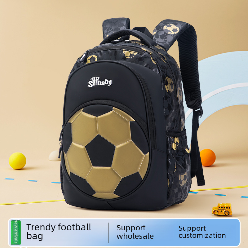 spot Primary School students 1-3 Grade football backpack large capacity schoolbag waterproof lightweight boy backpack