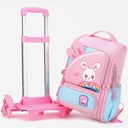 Tie Bar Schoolbag Primary School Grade 2-5 Large Capacity Cute Cartoon Tie Bar Student Bag Removable Stairs Climbing