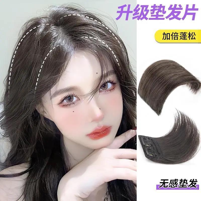 Wig pad hair root real hair invisible seamless fluffy Mini One pad hair piece top reissue Female Factory