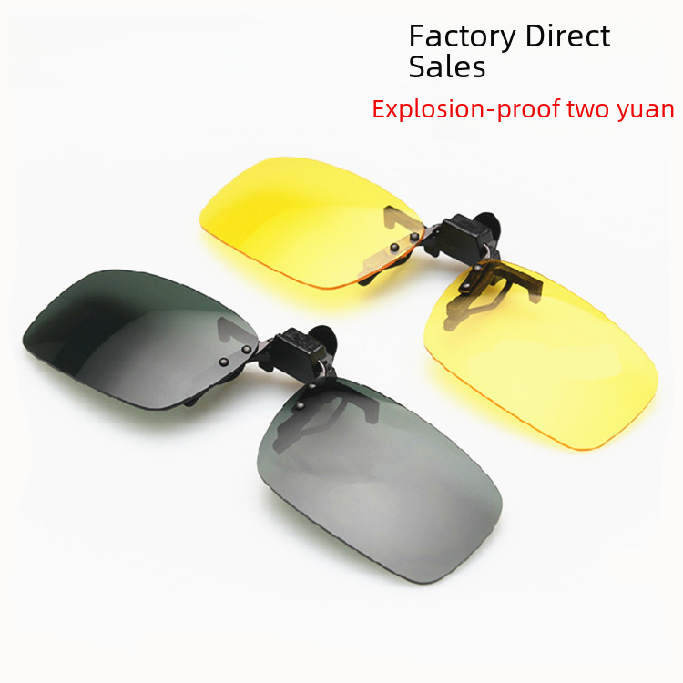 Myopia sunglasses clip for men and women drivers night vision goggles can be turned up clip folding night vision sunglasses clip