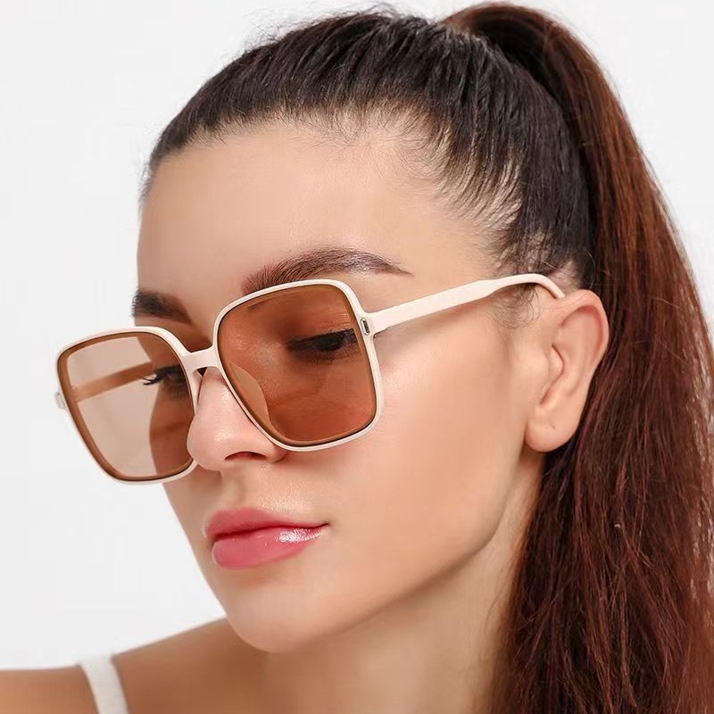 Street round face glasses high-value fashion sunglasses men's thick frame thin large frame sunglasses women's 10658