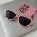 Pink cat's eye sunglasses women's brown summer high-grade sunglasses men's sun protection net red retro fashion glasses