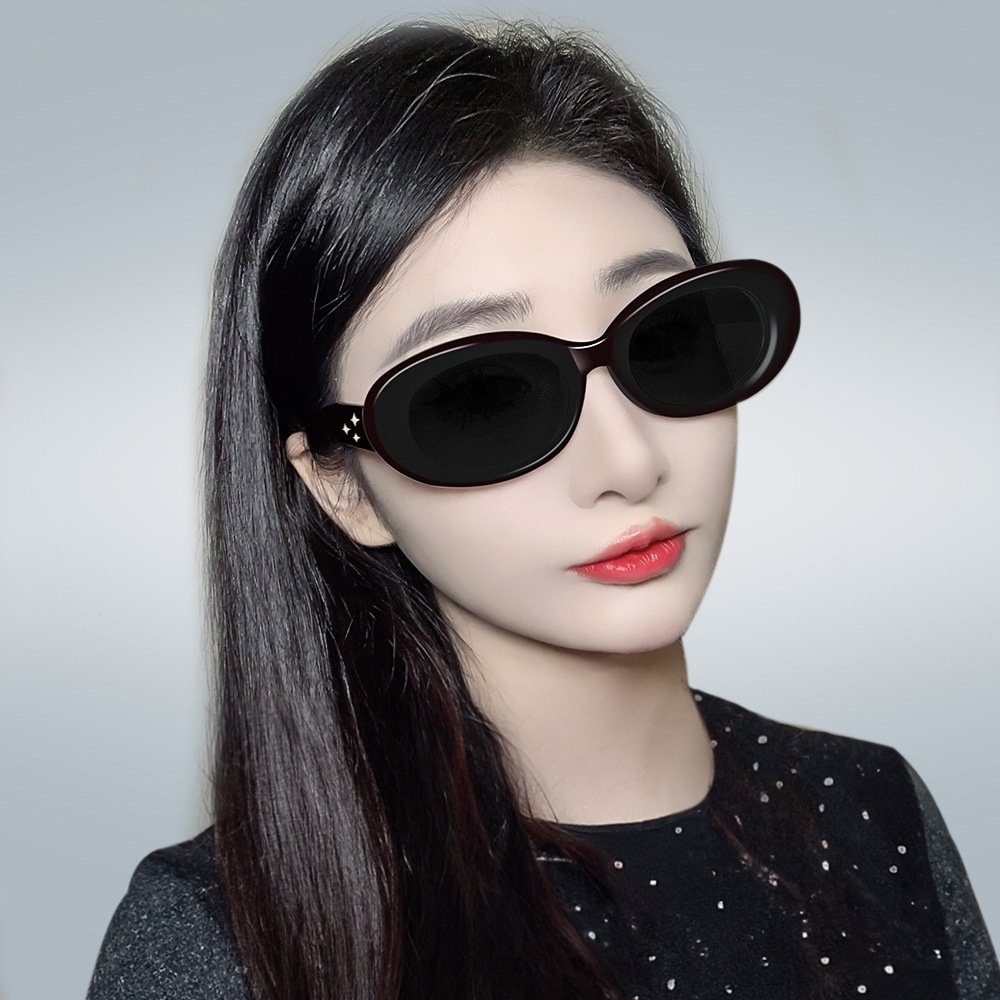 Korean version of gm sunglasses women's high-end sense of the trend of the Internet red sunglasses American retro sunscreen