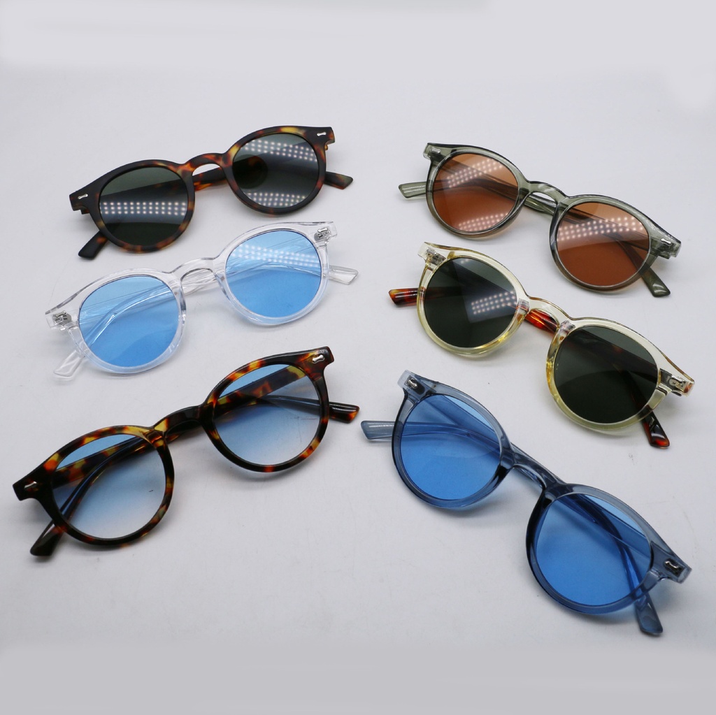 Mi nail round frame sunglasses retro ocean piece personalized sunglasses trendy men's flow women's net red sunglasses