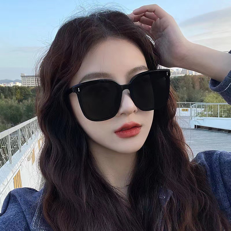 Women's Large-Frame GM Sunglasses Women's Sunglasses Men's Driving Trendy ins Anti-UV Internet Celebrity Same Style Glasses All-Match Mask