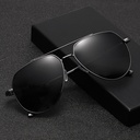 Polarized sunglasses Summer men's glasses metal double beam goggles black sunglasses women factory