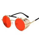 Metal Frame Retro Classic Steampunk Sunglasses Round Fashion Personalized Flip Sunglasses