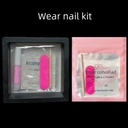 Wear nail manicure kit manicure finished accessories double-sided Jelly Glue nail file alcohol cotton kit suit