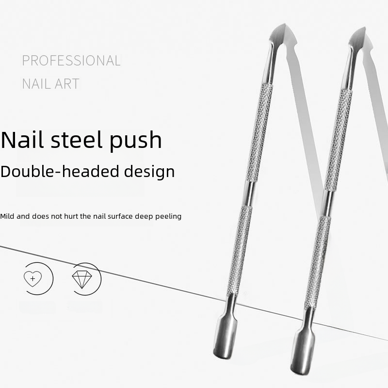 manicure steel push stainless steel double-headed dead skin push knife small nail remover exfoliating special manicure nail tools