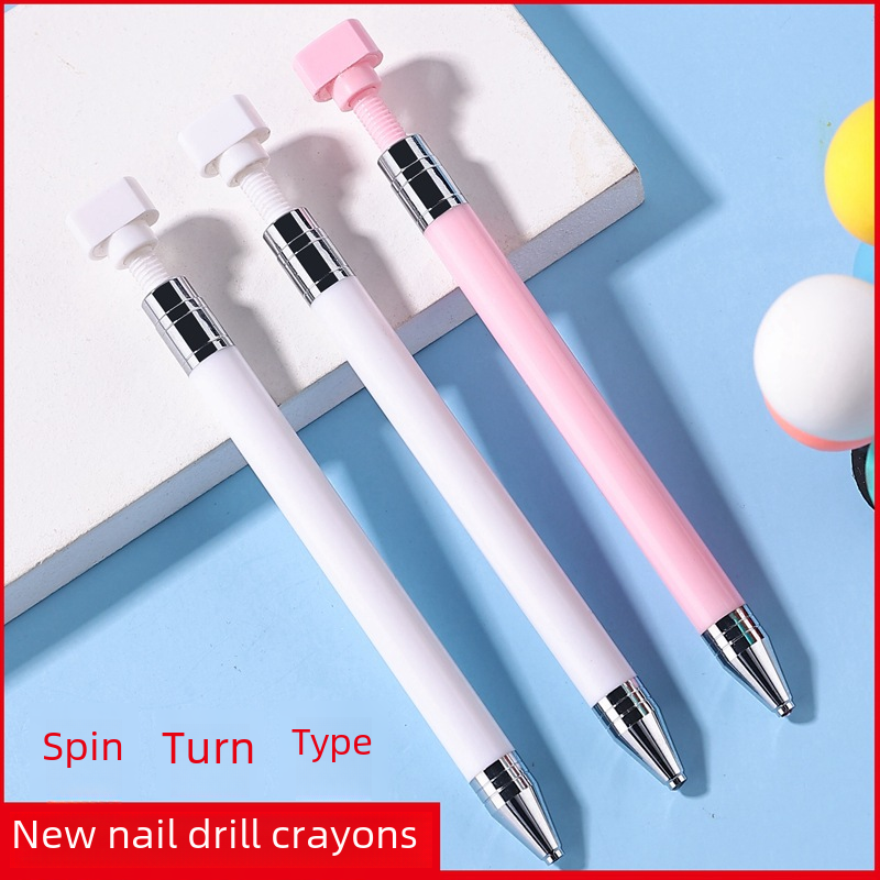 Source factory nail art point drill tool rotary point drill crayon sticky drill nail art point crayon sticker drill