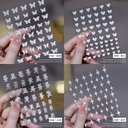 Butterfly Nail Art Stickers Mixed Batch Internet Popular Super Flash Broken Diamond Flash Silver Star Mans Bear Love French Nail Stickers