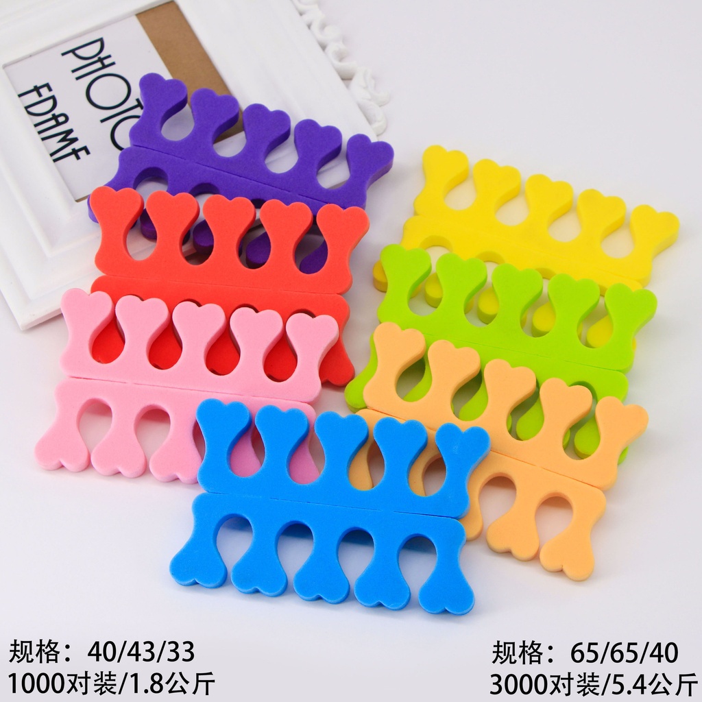 Factory direct nail art tool finger divider sponge toe divider toe isolation cotton EVA peach heart finger divider