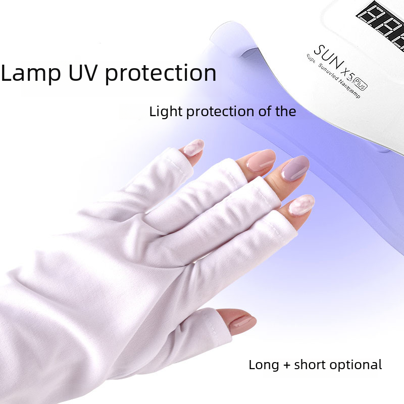 Nail gloves anti-ultraviolet anti-black anti-light tanning phototherapy machine baking black anti-radiation baking lamp blocking hand Special