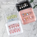 Handmade wear nail storage box transparent cover pink bottom acrylic nail piece wear nail packaging box