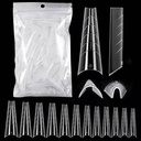 Nail Art Shaping Rapid Extension of Nail Mold Crystal Phototherapy Nail Pieces No Paper Holder with Scale 60 Pieces Bags