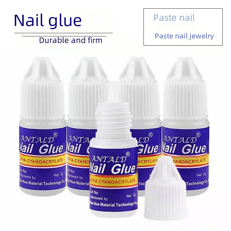 Nail Art special glue 3G nail art jewelry wear sticky drill nail nail blue bottle glue nail glue spot