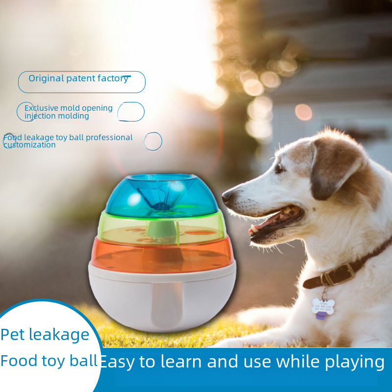 dog leakage toy ball tumbler pet feeder fun dog slow food bowl a generation of hair