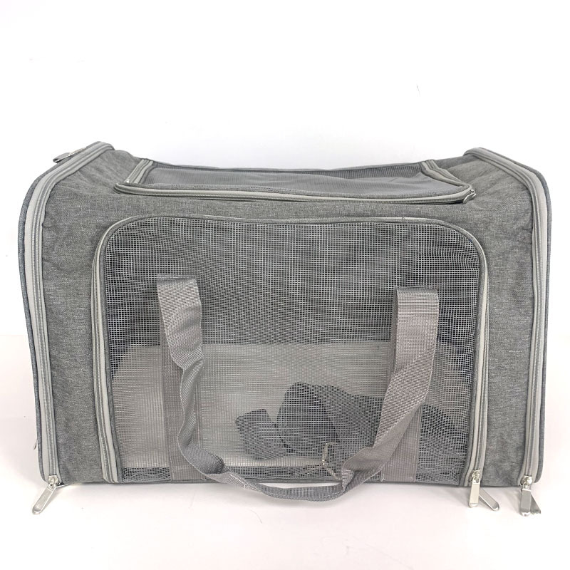 跨境热销户外便携宠物手提包 可折叠宠物单肩包钢丝包宠物包批发