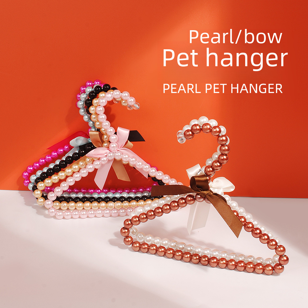 Factory dog clothes girl's heart Pearl hanger rack cat clothing pet supplies hanger generation hair