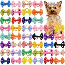pet headdress hair band colorful dot rib band puppy cat cute jewelry bow rubber band