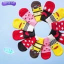 Pet socks high-quality anti-slip bottom anti-freezing foot cover Teddy poodle small dog dog 4 cotton socks for warm use