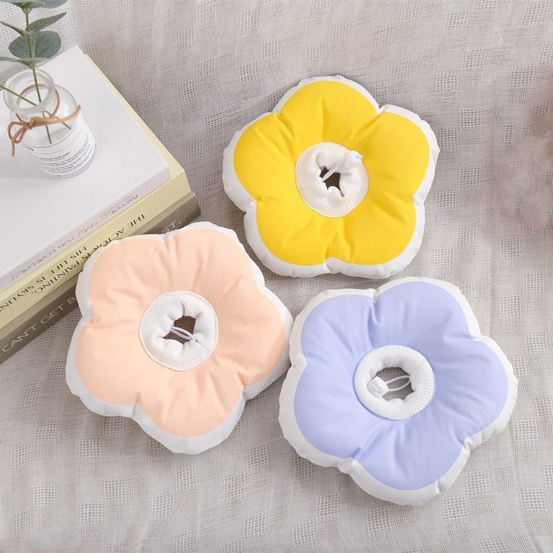 Cute Flower Soft Elizabeth Circle Pet Neck Ring Waterproof Headgear Pet Sterilization Shame Circle for Cats and Dogs