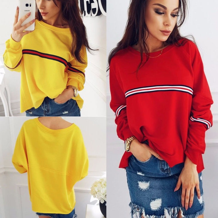 winter popular women's clothing long sleeve stretch loose T-shirt