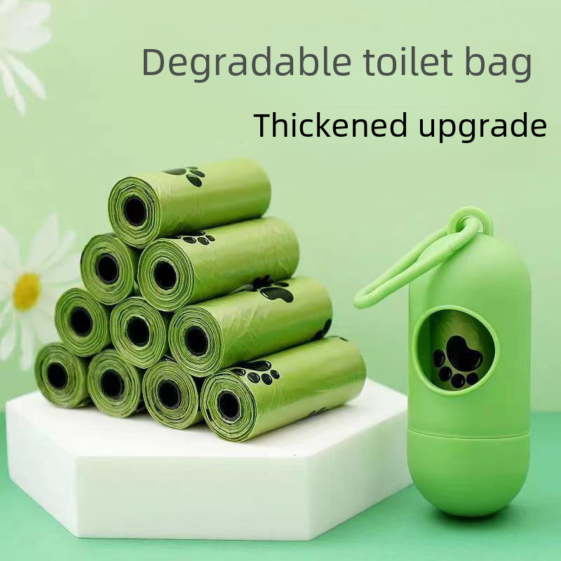 Factory direct supply degradable pet garbage bag fragrant thickened dog excrement bag roll portable dog excrement bag