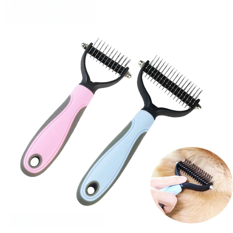 pet comb dog cat universal open knot comb dog brush stainless steel open knot knife spot