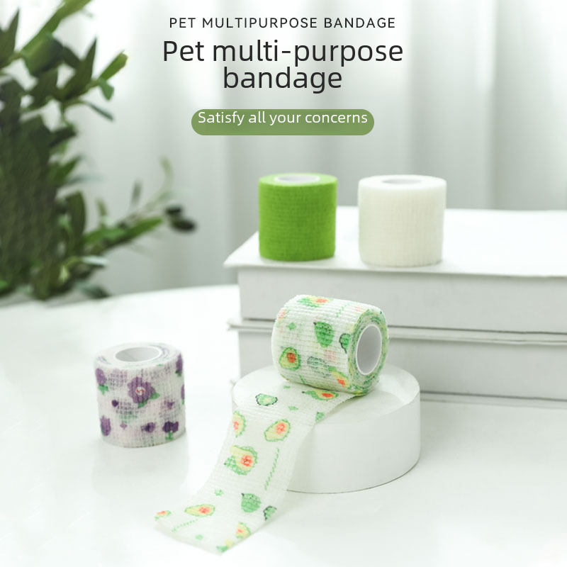 Pet elastic bandage can be torn by hand dog outdoor anti-dirty foot wrap bandage lightweight breathable portable