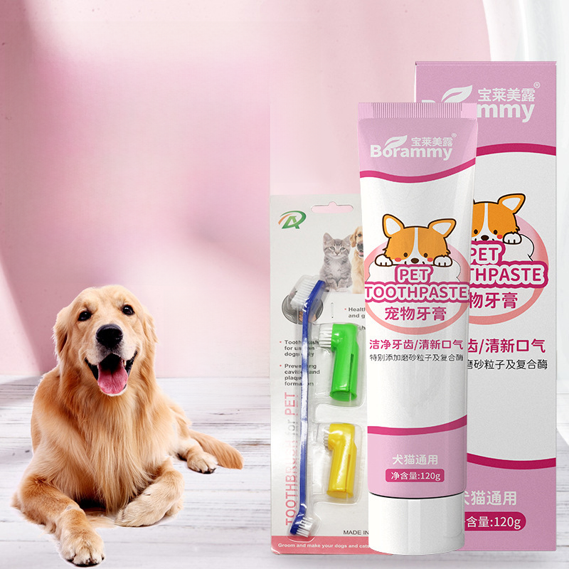 Baolai Meilu Pet Toothpaste 120g Dogs Cats Oral Teeth Cleaning Care Edible Adult Puppies