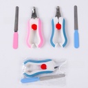 Stainless steel pet nail clippers with rubbing knife nail clippers set cat trimming dog cleaning tools supplies