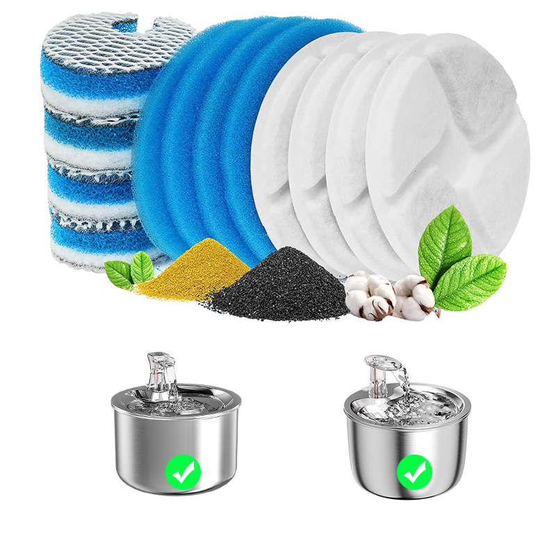 Factory Direct supply pet supplies water dispenser filter core cat and dog water feeder accessories filter cotton mesh filter element Cotton