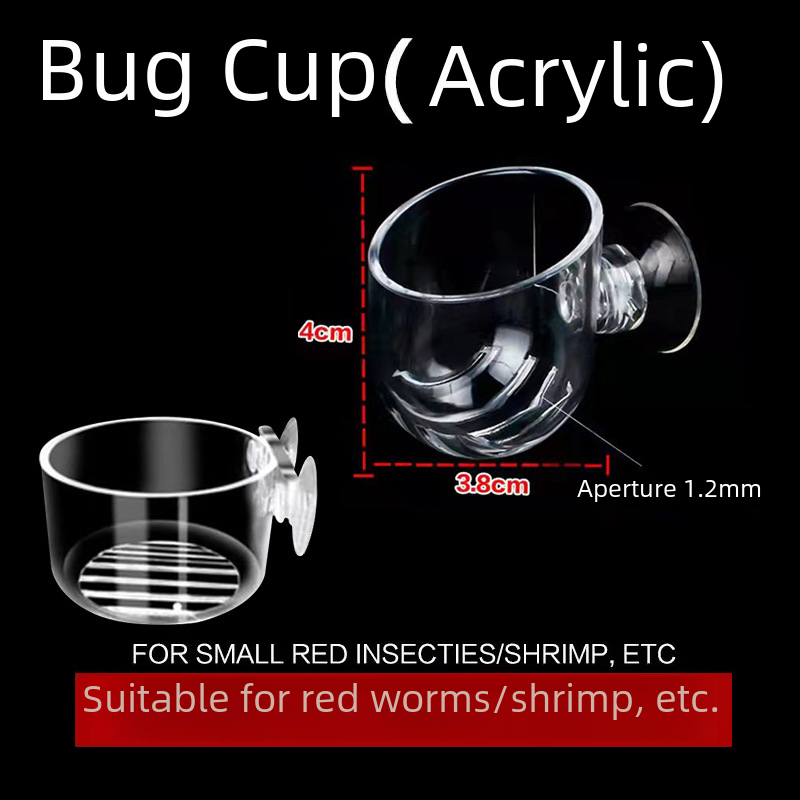 Acrylic Blood Worm Cup Red Worm Cup Plexiglass Feeder Water Grass Cup Air Cup Moss Cup Fenyon Shrimp