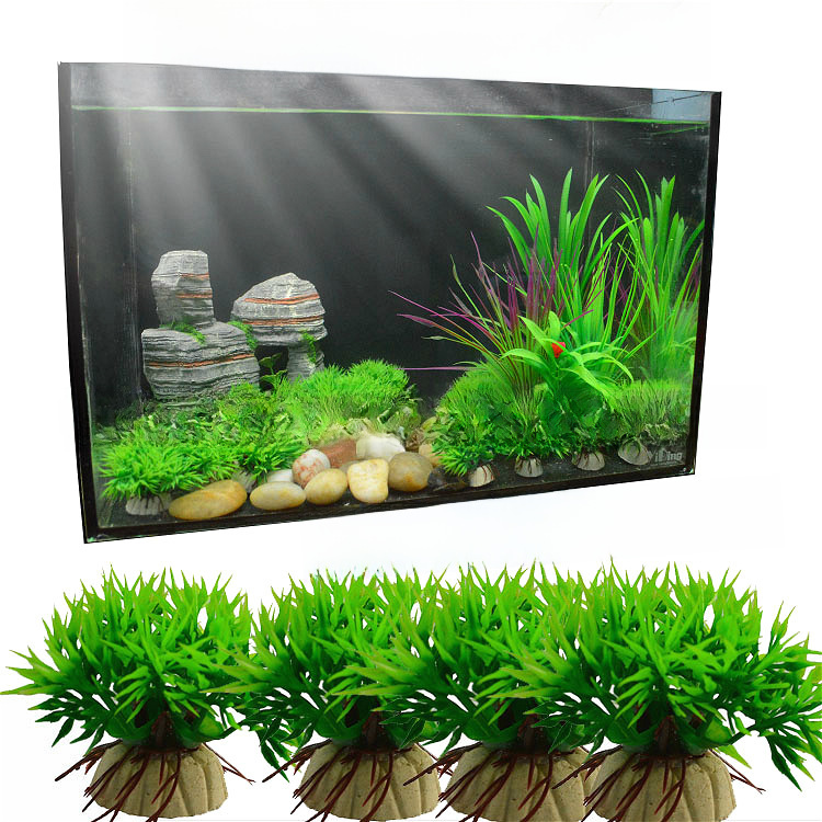 Yuzhijing fish tank decoration simulation plastic aquatic plants ornaments aquarium landscaping fake aquatic plants grass pile