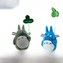 Totoro small ornaments ceramic fish tank DIY Clover lifting leaves Hayao Miyazaki animation interior decorations micro landscape