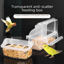 鸟食盒透明防撒喂食器虎皮牡丹鹦鹉下料器喂鸟器鸟水槽盒用品配件