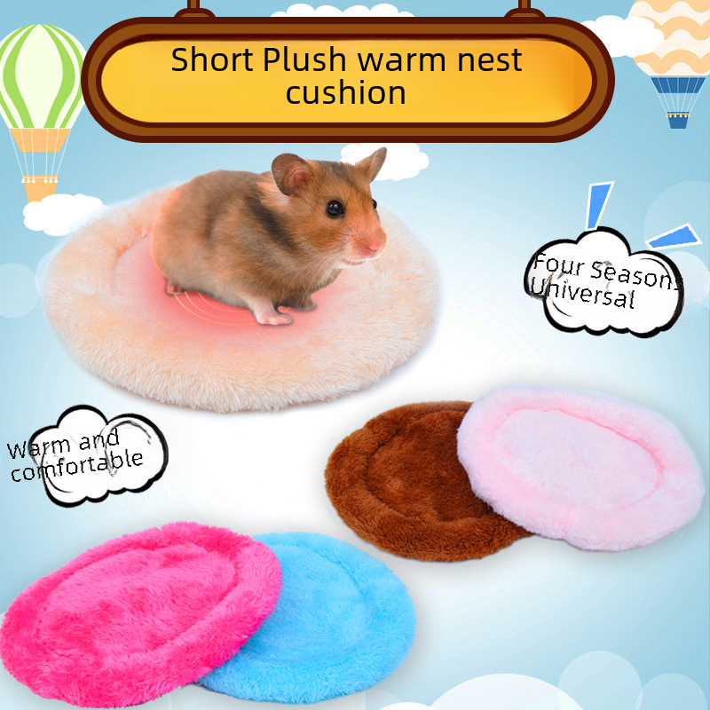 Hamster Nest Pad Small Pet Guinea Pig Totoro Cotton Pad Rabbit Winter Warm Round Pad