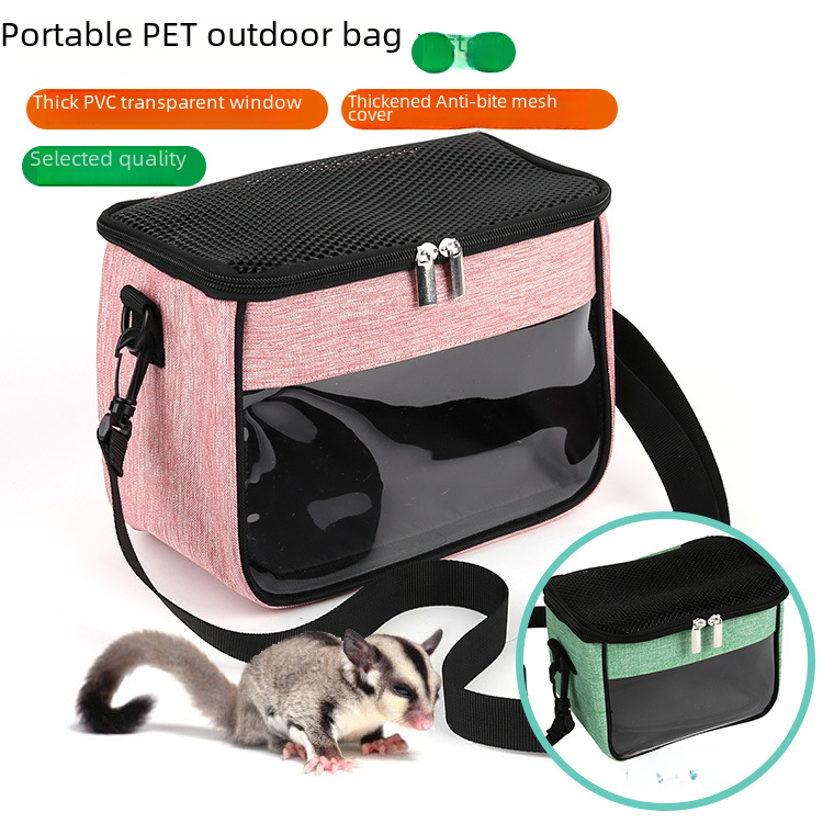 small pet outbound bag portable windproof shoulder strap bag crossbody pet bag hamster cage in stock