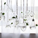Creative hanging transparent glass vase simple hydroponic small hanging bottle indoor garden home decoration bottle plant set