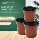 Pinghui Gardening PP Simple Seedling Cup Soft Suction Plastic Flower Pot Green Planting Garden Supplies Double Color Pot