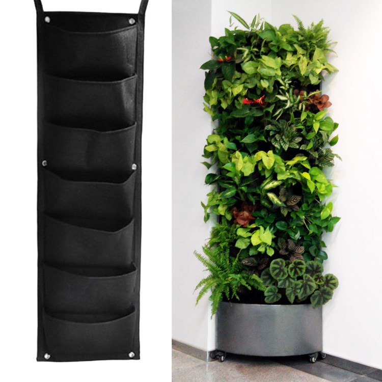 Factory Sales Vertical Felt Bag Stereo Planting Bag Greening Plant Wall Cultivation Bag Nursery Bag Plant Wall Hanging Bag