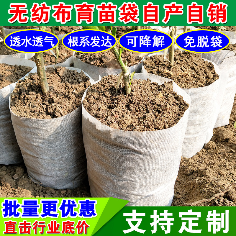 Non-woven Seedling Bag Degradable Container Cup Hot Selling Fruit Tree Seedling Planting Bag Disposable Nutrition Bag Free Shipping