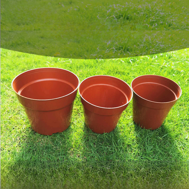 Mesh bottom cup red round straight edge pot fleshy flower pot nursery base planting gardening green plant plastic flower pot