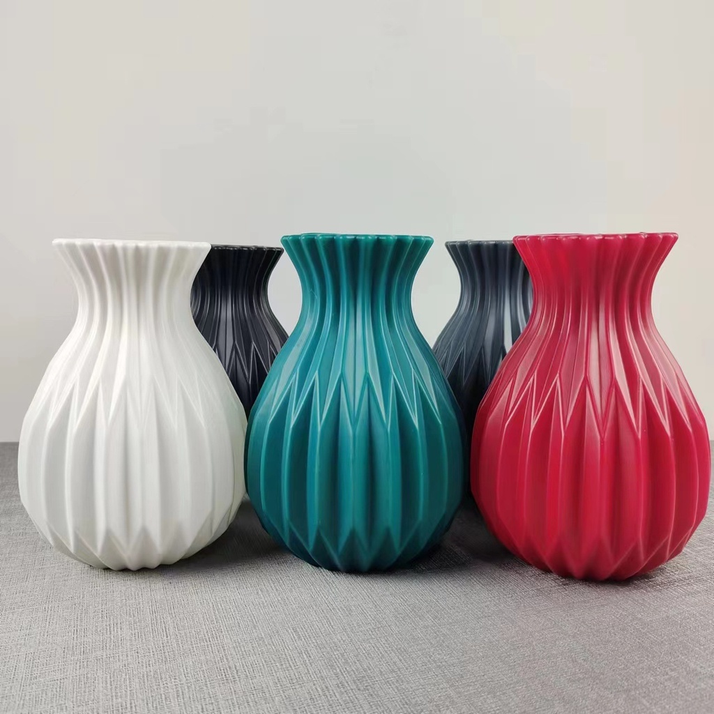 Nordic style hydroponic imitation ceramic plastic vase flower arrangement creative decorations vase ins style