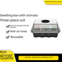 Hot-selling Gardening Multifunctional Potted Multi-meat Planting Pot with Breathable Mouth 6-point/12-point Seedling Box 3-piece Set