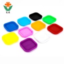 Tray Mini Flower Pot Colorful Square Small Flower Pot Fleshy Flower Pot Seedling Pot Plastic Flower Pot with Tray Only