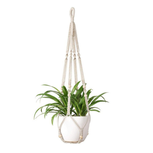 hand-woven flowerpot net pocket cotton rope bohemian hanging plant hanging basket macrame hanger