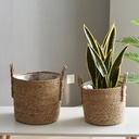 Extra-large Extra-large Straw Flower Pot Extra-large Extra-large Potted Plant Green Plant Flower Basket Plant Basket Woven Floor-standing Indoor Bonsai