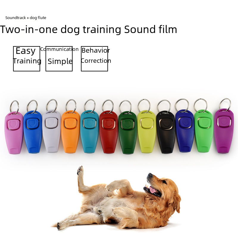 2 in 1 dog training ring pet ring + whistle and dog interactive gadgets dog training whistle belt key chain